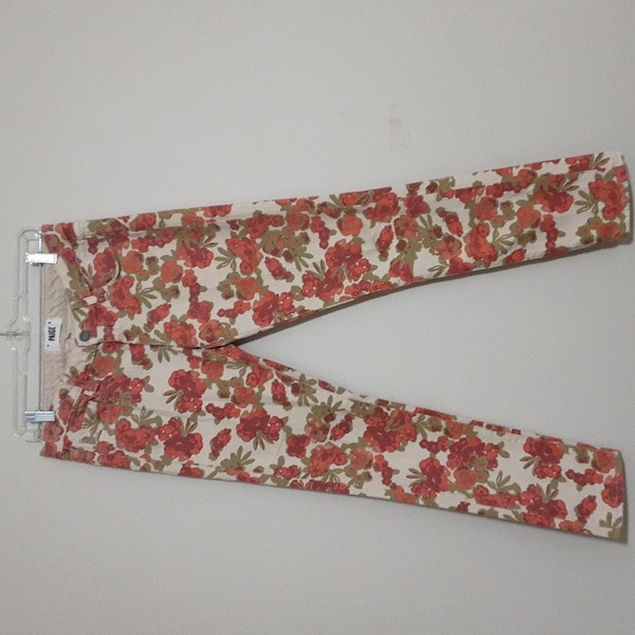 Paige Floral Skyline Ankle PEG Women's Jeans Women 27 Y2k Casual Beach Vacation - Picture 8 of 9